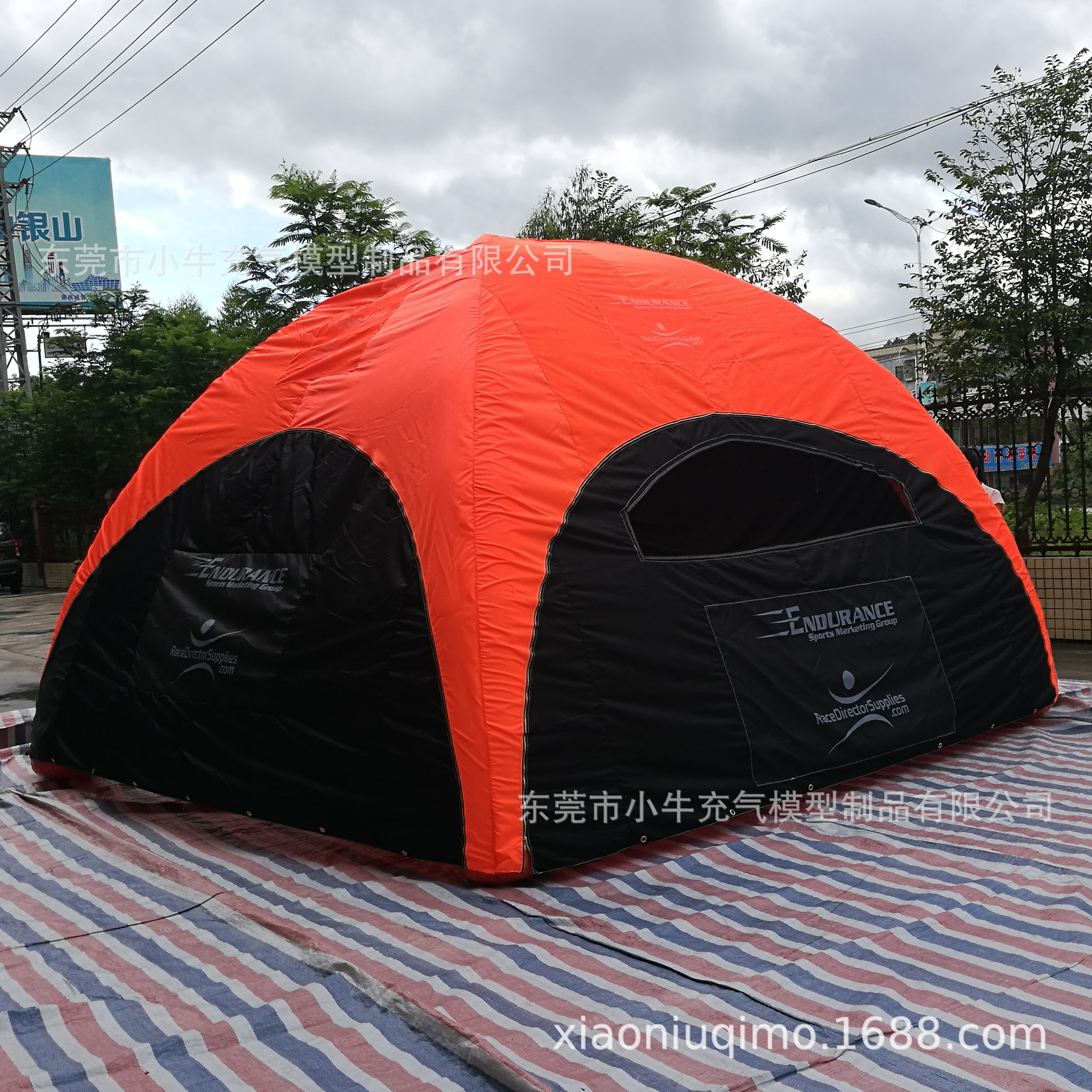 新品充气帐篷闭气半圆模型户外沙滩野营用气模伞厂家直供