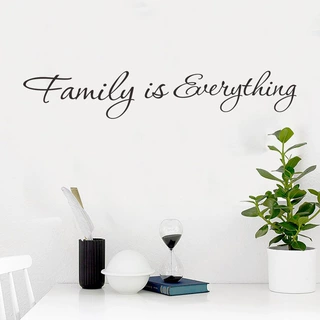 Family is everything 英文箴言墙贴 家庭可移除墙贴  FX1077