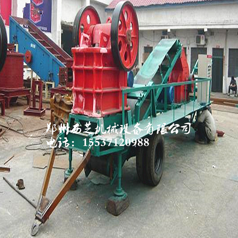 柴油动力鄂式破碎机 小型移动框架鄂式破碎机移动方便 小型鄂破机