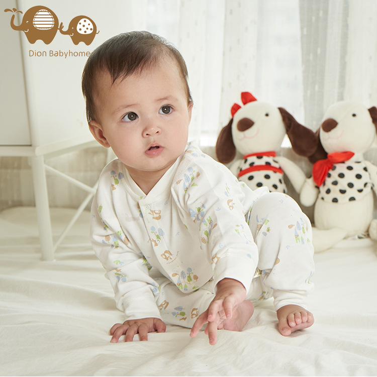 儿童纯棉内衣套装 婴儿春秋季内衣套装全棉0-1岁男女宝宝婴儿内衣|ru