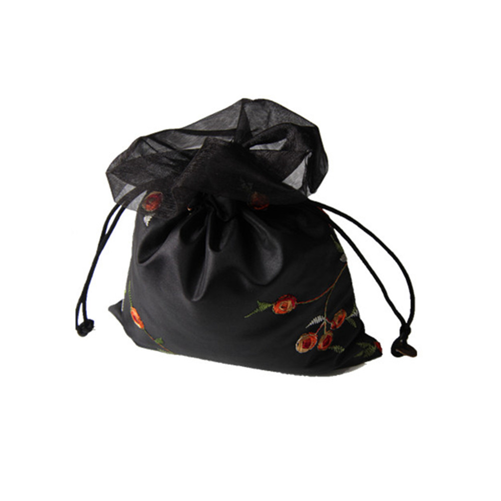 专业生产束口色丁袋 拉绳色丁袋 黑色色丁袋 小色丁袋 可印logo