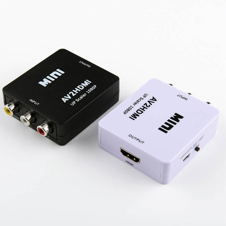 Convertidor AV a HDMI 1080p, audio y video RCA a HDMI, adaptador compacto