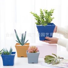 西班牙多色加厚塑料方盆 批发塑料花盆 多肉植物盆栽用花盆