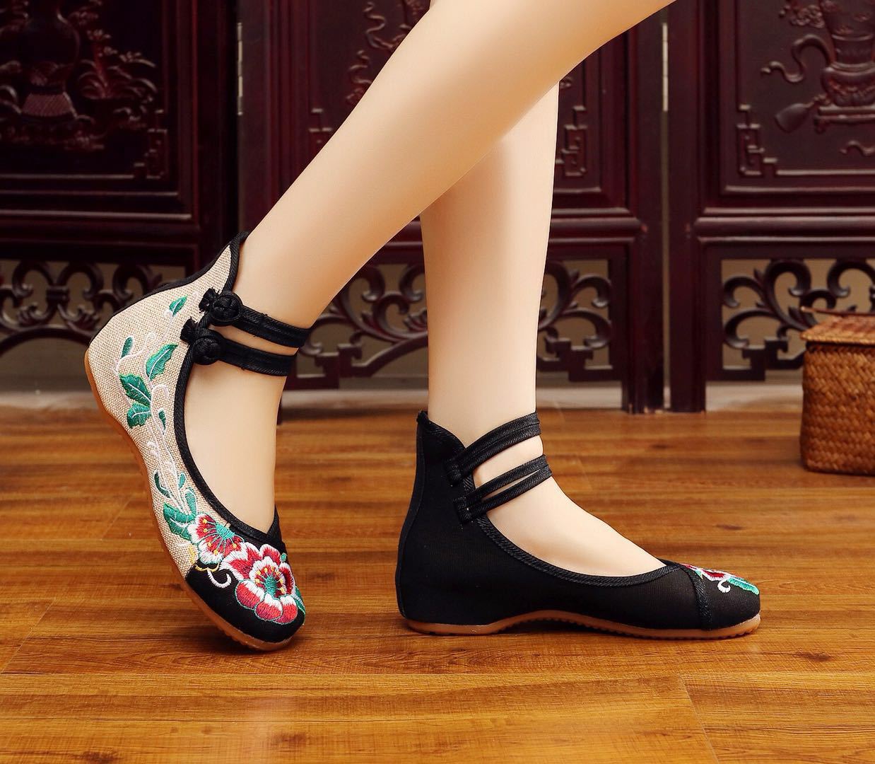 Mocassins femme  CHAUSSURES EN TISSU DE PéKIN - Ref 3348483 Image 6