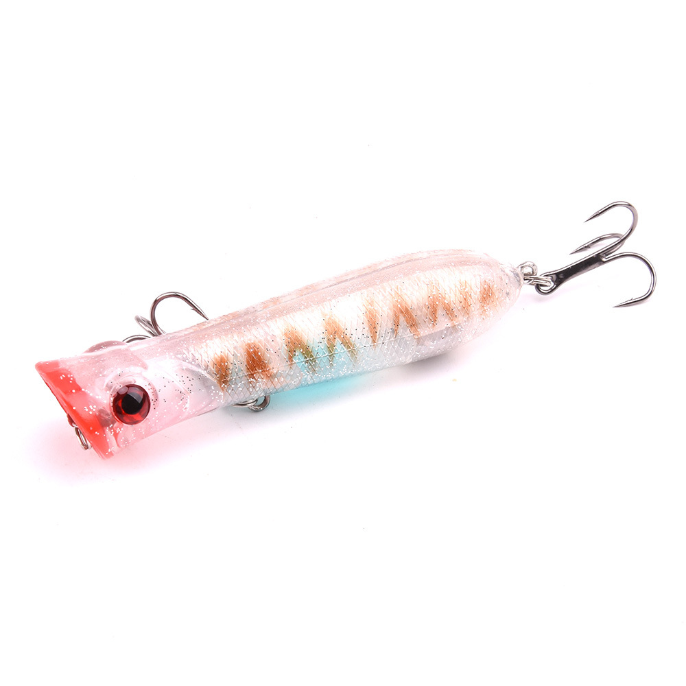 Floating Popper Fishing Lures 80mm 10g Hard Plastic Baits Fresh Water Bass Swimbait Tackle Gear