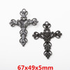 Factory direct selling DIY retro alloy accessories accessories Electricity black cross pendant pendant