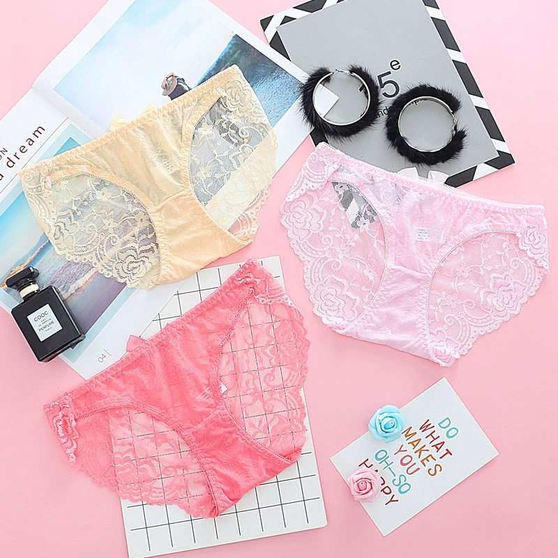 Fashionable lace sexy pants with bow, direct factory sales