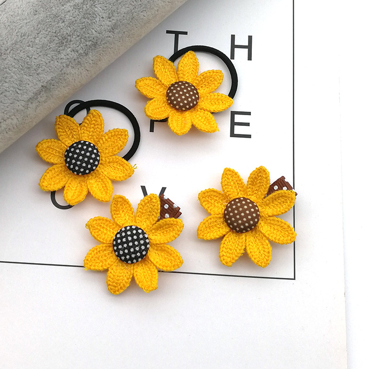 Children&#39;s Sunflower Hairpin Hair Ring Hair Accessories Headdress Baby Rubber Band Girls Hairpin display picture 3