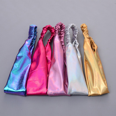 欧美发饰 镭射布弹力发带 布艺发箍 女士束发带 速卖通发饰定制|ms