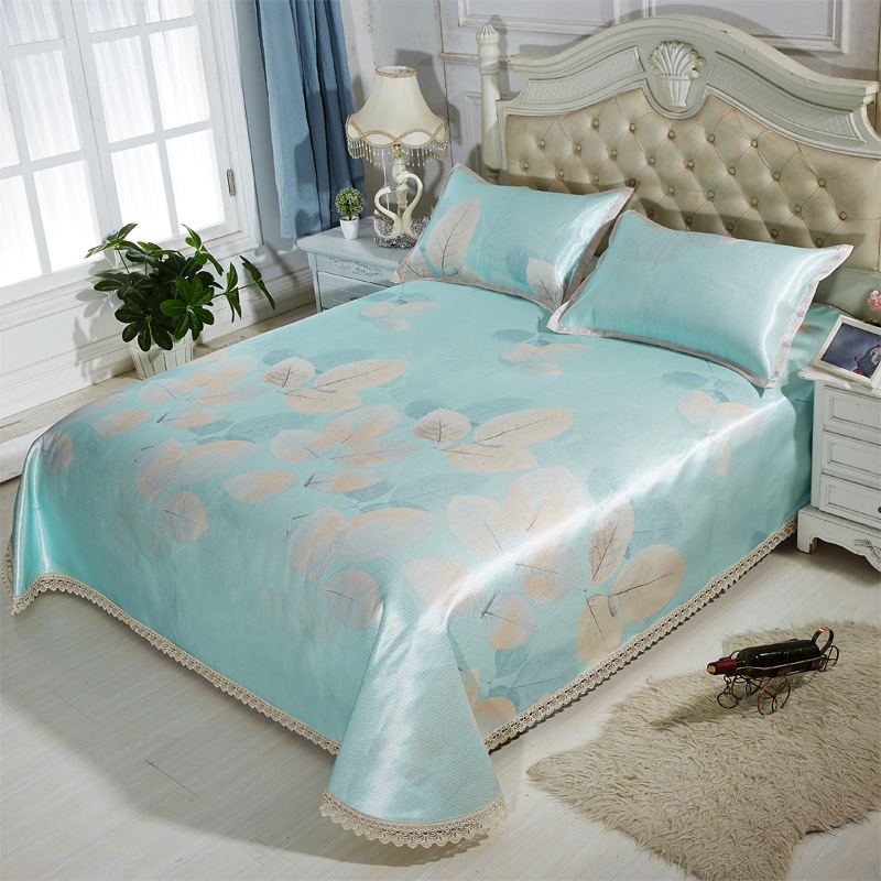 冰丝凉席三件套新款可水洗空调凉席席子印花源头厂家礼品定制