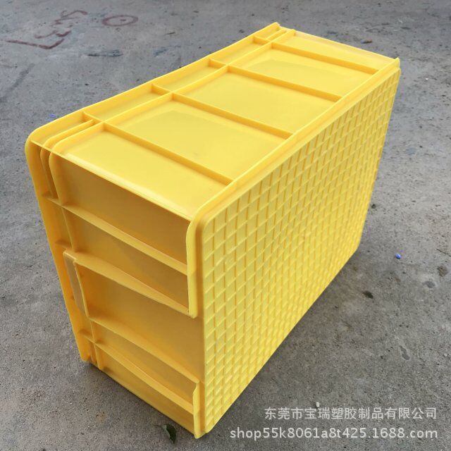 耐摔耐磨EU系列汽配箱 可丝印配置盖子汽配使用欧标箱 物流标准箱