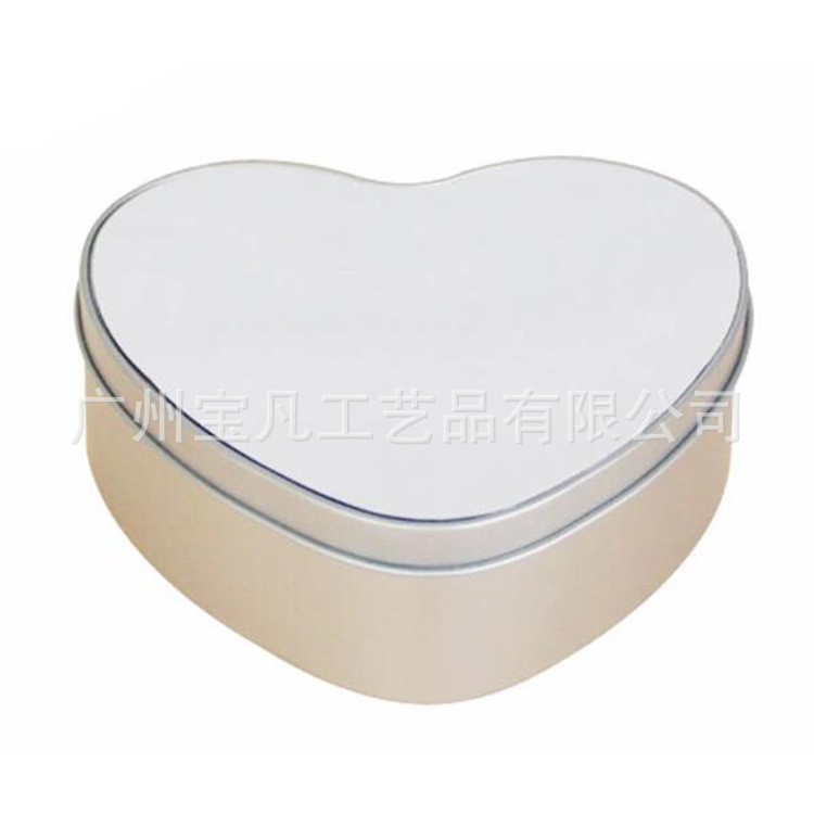 热转印马口铁心形糖果盒，DIY热升华空白耗材批发
