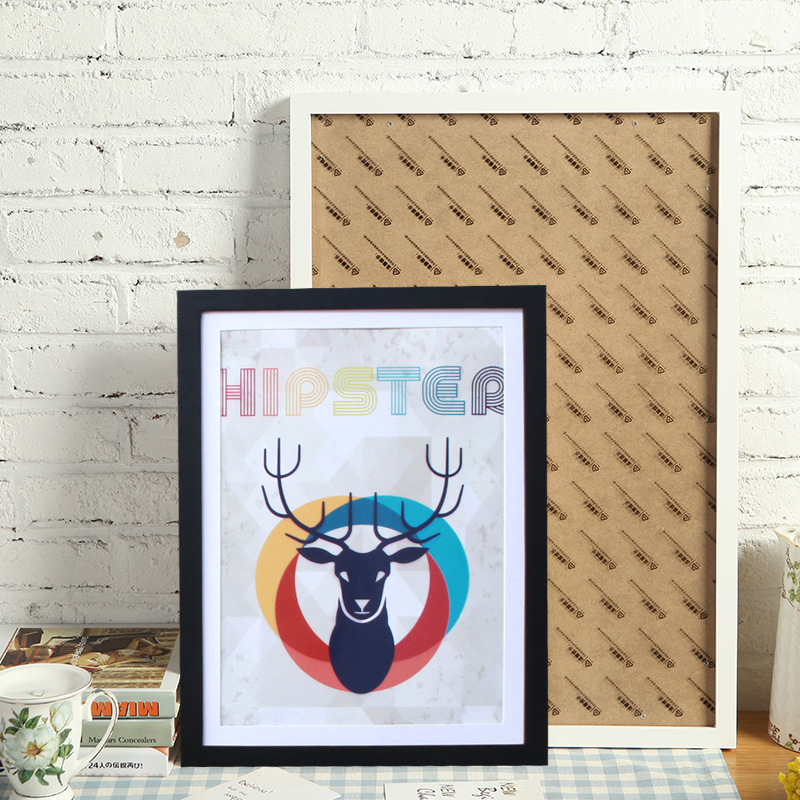 Studio picture frame wholesale solid wood color photo frame wooden photo frame wall hanging 4 open 8K2 open hanging painting handmade picture frame