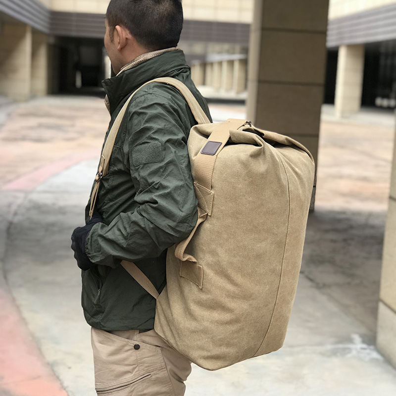 Canvas bag Travelling bag Backpack High-capacity new pattern man knapsack male outdoors Sports bag schoolbag Luggage bag