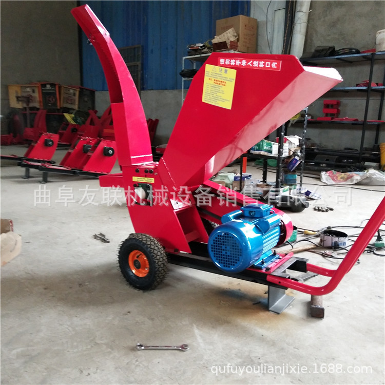 果园枝条打碎还田机 园林枝条破碎机 移动式树枝树叶粉碎机022