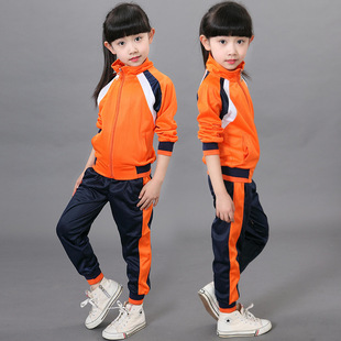 Демисезонная оранжевая форма для детского сада для школьников, детский комплект, спортивный костюм, боди