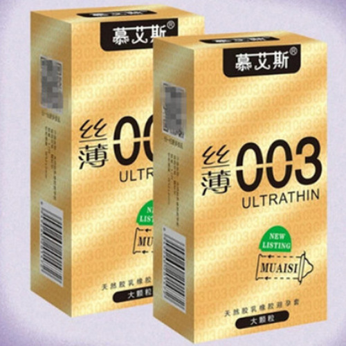 Muaisi 12 pack 003 condoms adult family planning supplies condoms wholesale one piece drop shipping