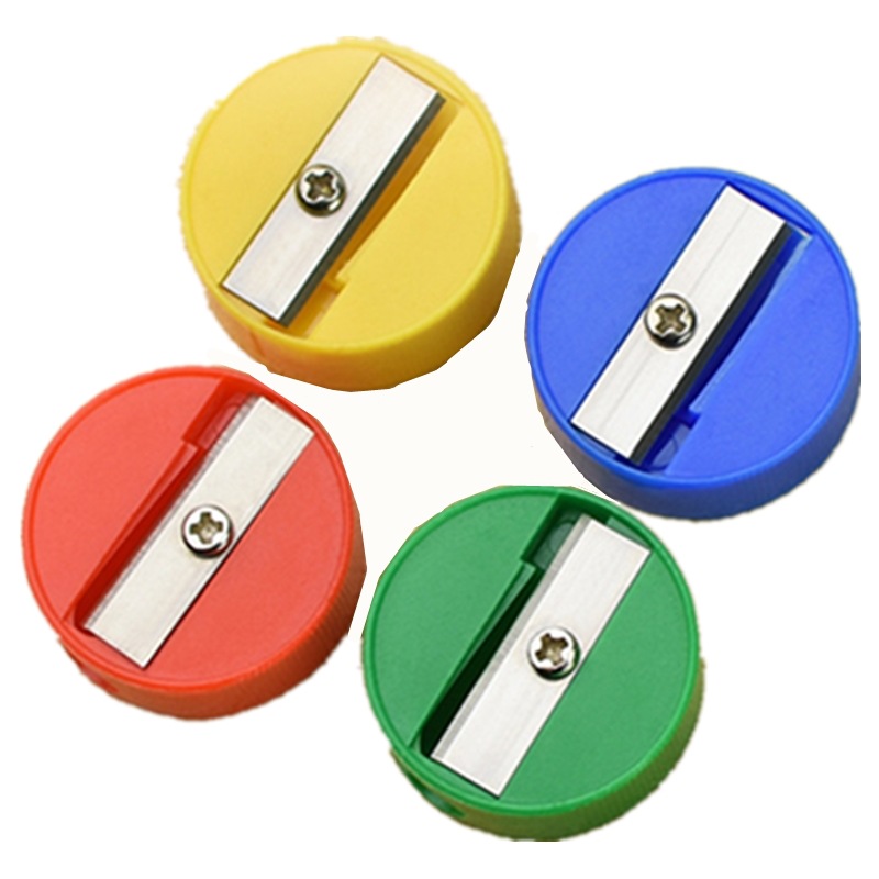 TAIHAO redondo sacapuntas lápiz de cejas lápiz de labios Sacapuntas de cuchillo redondo Sacapuntas de lápiz de plástico al por mayor