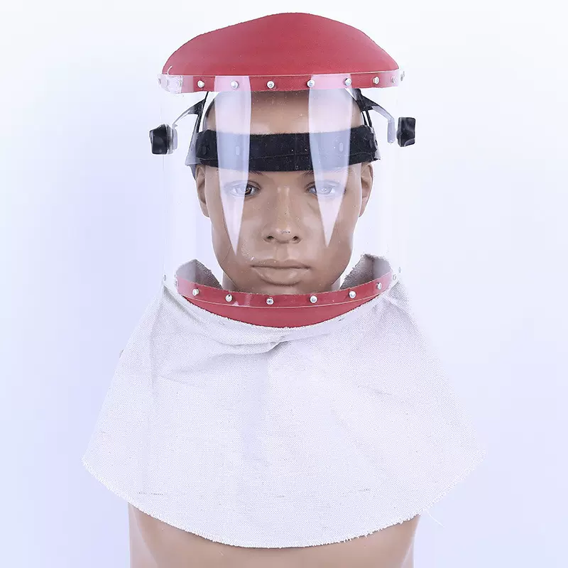 供应电焊面罩披肩隔热面罩防护面屏透明加厚防护面具防飞溅面罩