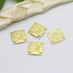 古風飾品配件純銅10mm正方小花片diy手工飾品材料古裝髮簪配件