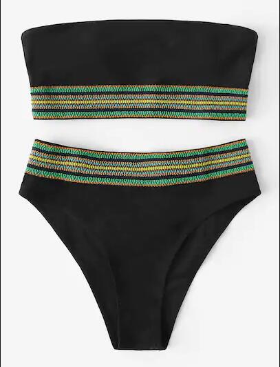 wrapped chest split bikini  NSHL19227