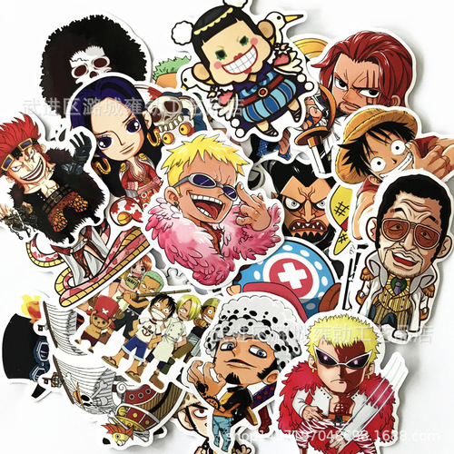 60 pieces of ONE PIECE Luffy stickers suitcase suitcase trolley case laptop stickers