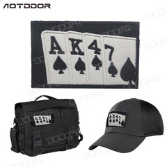 Outdoor supplies outdoor bag patch embroidery patch poker AK47 Velcro bag stamp hat stamp