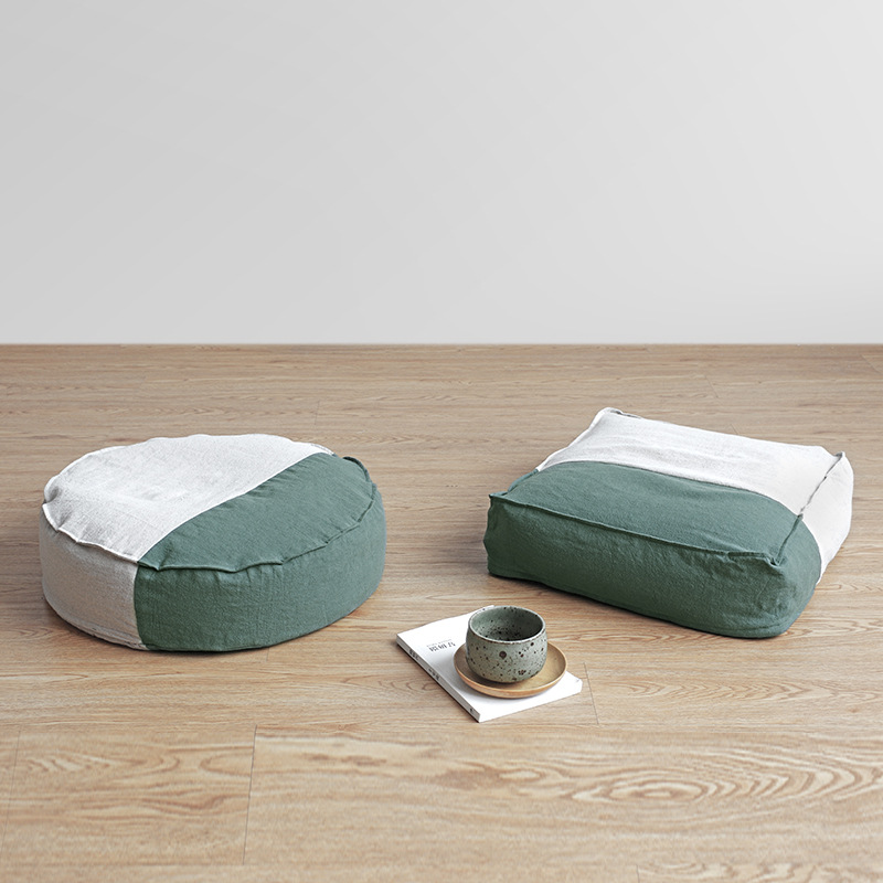 撞色懒人沙发坐墩 简约拼色飘窗加厚坐垫茶几地板榻榻米 厂家直销