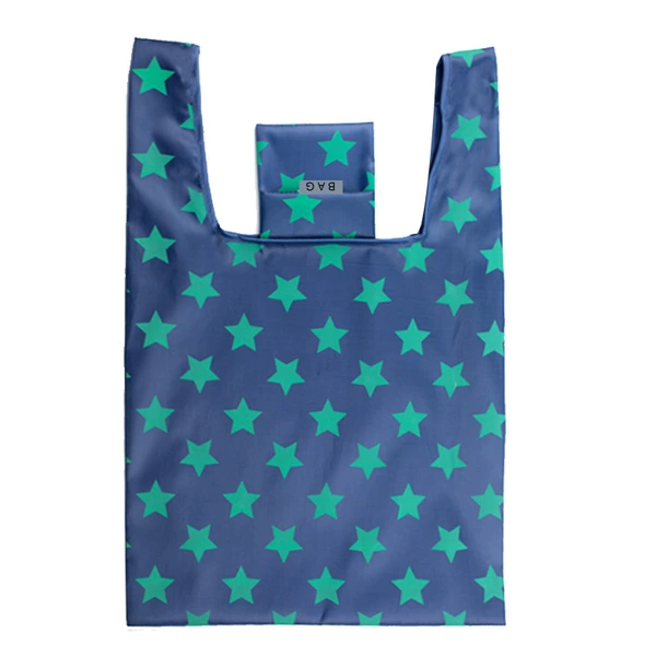 Deep blue green pentagram star