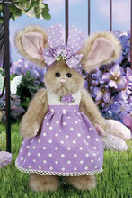 正版美国贝瑞泰迪熊 10寸紫色连衣裙小兔子 正品毛绒玩具 关节熊