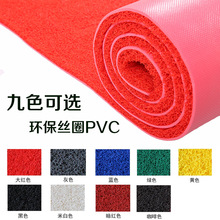 厂家批发加厚丝圈地垫迎宾门口脚垫pvc防滑塑料拉丝红绿灰蓝地毯