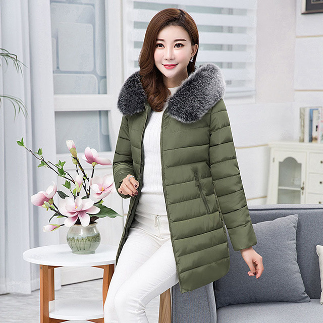 New Winter Thin Cotton Clothes Large Collar Thicker Cotton Clothes