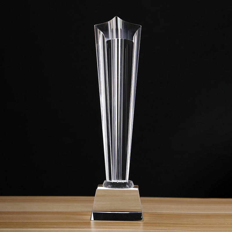 Five-pointed star originality crystal trophy technology gift Lettering Annual meeting Awards Anniversary trophy Manufactor wholesale