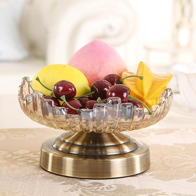 欧式创意优质条纹小果盘 样板间酒店高档装饰玻璃器皿 厂家直销