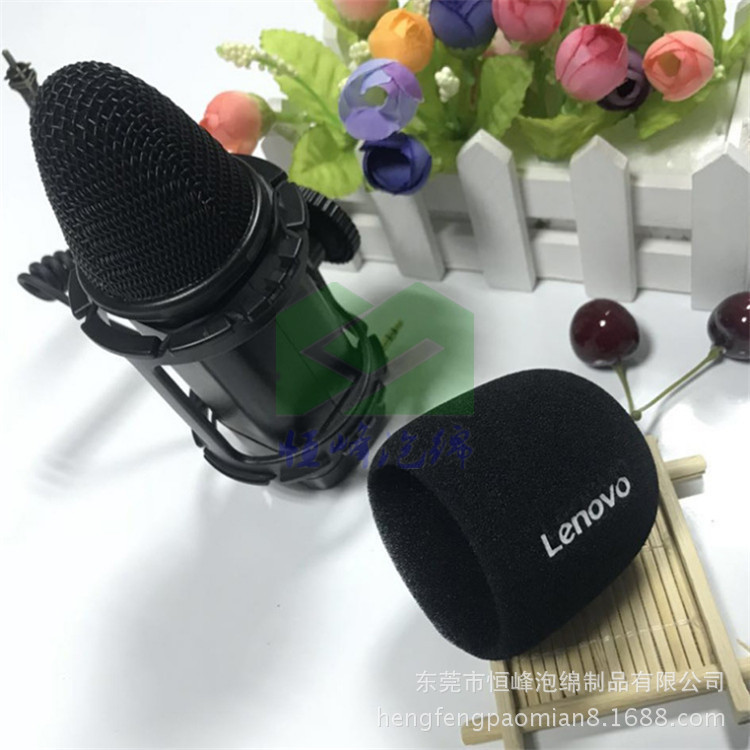 会议植绒海绵套 加厚加密麦克风防风咪罩广播防喷海绵套成型