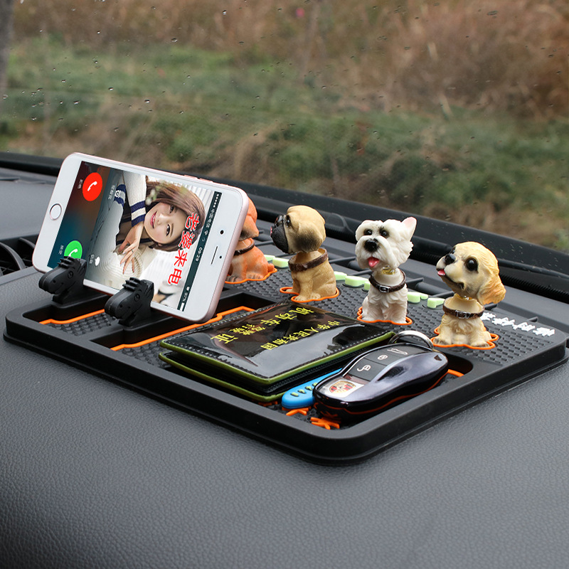 潤(rùn)東 搖頭狗防滑墊 汽車狗狗擺件 臨時(shí)停車牌汽車手機(jī)支架 R-2022