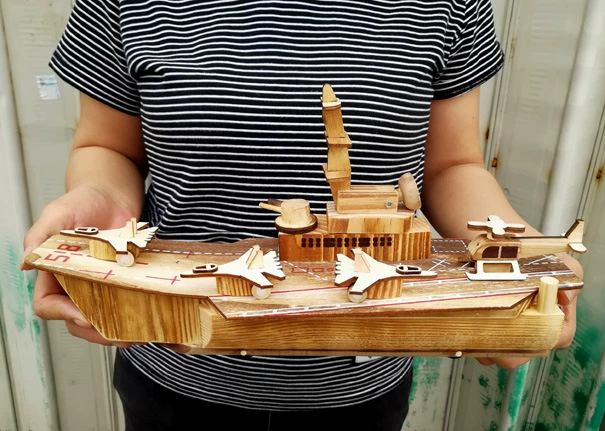 Деревянный авианосец, модель корабля, игрушка