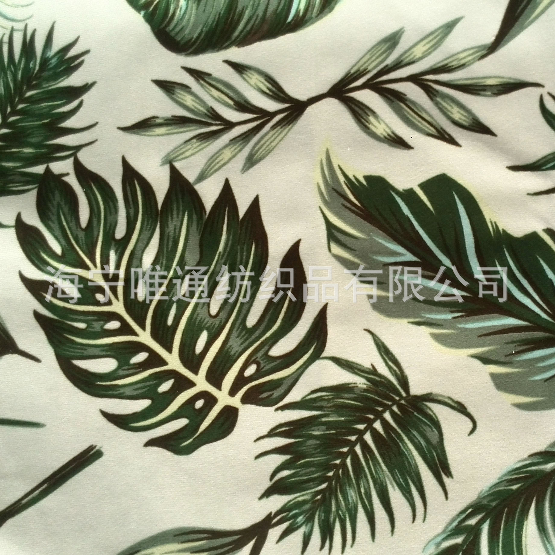 短毛绒树叶印花超柔复合布 抱枕沙发套面料 180cm宽幅宠物用品布