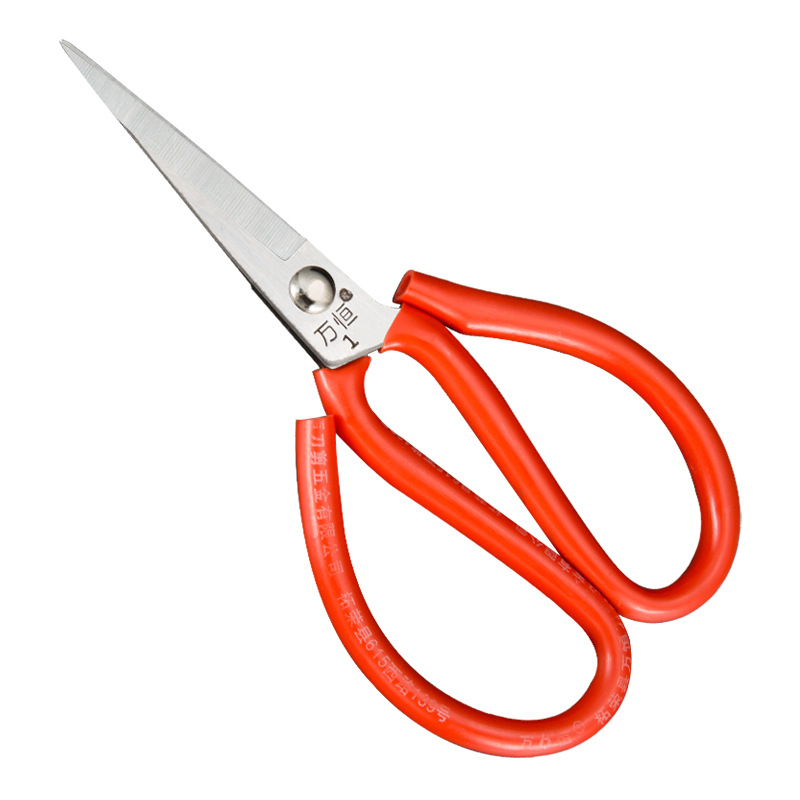 Industrial scissors Civil Scissors Groove scissors Black plastic handle carbon steel kitchen Tip Scissors Manufactor wholesale
