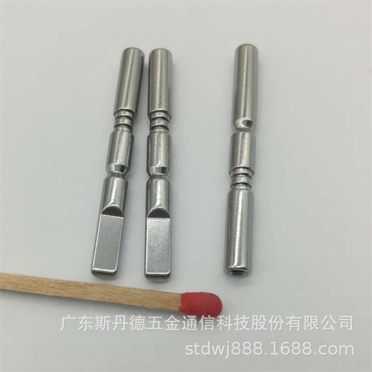 东莞精密速控车床电子零件 电动牙刷不锈钢304马达轴心搓花钝化