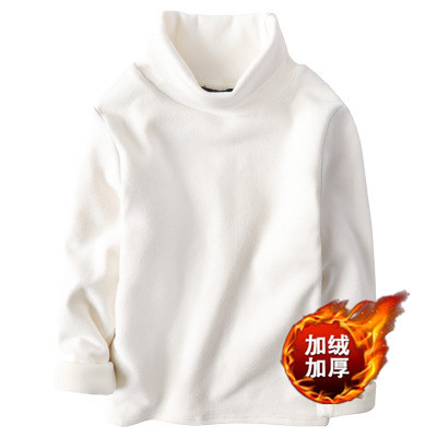 Otoño e invierno forro polar engrosado de cuello alto de los hombres camisa de fondo de manga larga delgada de color sólido de Cuello medio Camiseta de manga larga ropa de otoño cálido