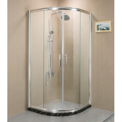 厂价直销铝合金圆弧型淋浴房简易钢化玻璃门沐浴房卫生间浴室隔断