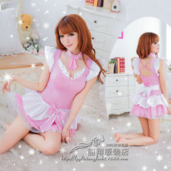 Whispering under the moon sexy lingerie temptation pink maid maid uniform role play sexy performance stage costume