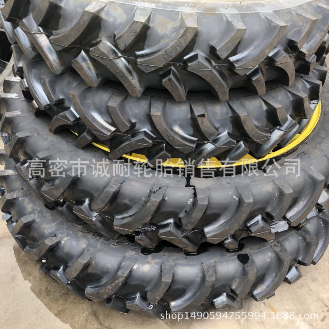 厂家直销胎11-38 采棉机打药机轮 人字花纹农用轮胎   全新