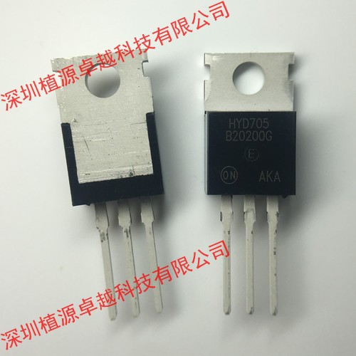 【肖特基二极管】 MBR20200CTG B20200G ON TO-220 全新国产