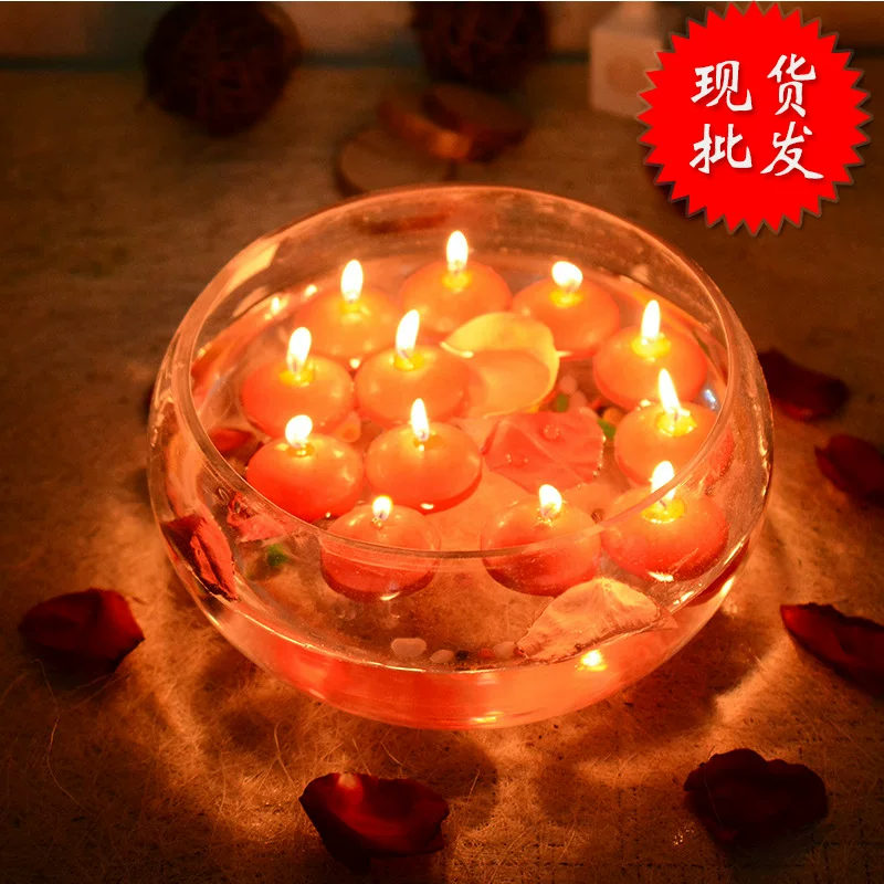 Red white candle, 12 pieces, for beloved, (Physicals)