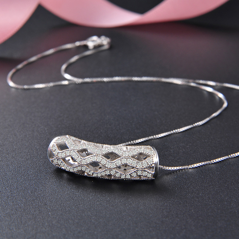 Moda europea y americana popular plata colgante s925 collar femenino accesorios fuente fábrica joyería al por mayor de una sola pieza entrega