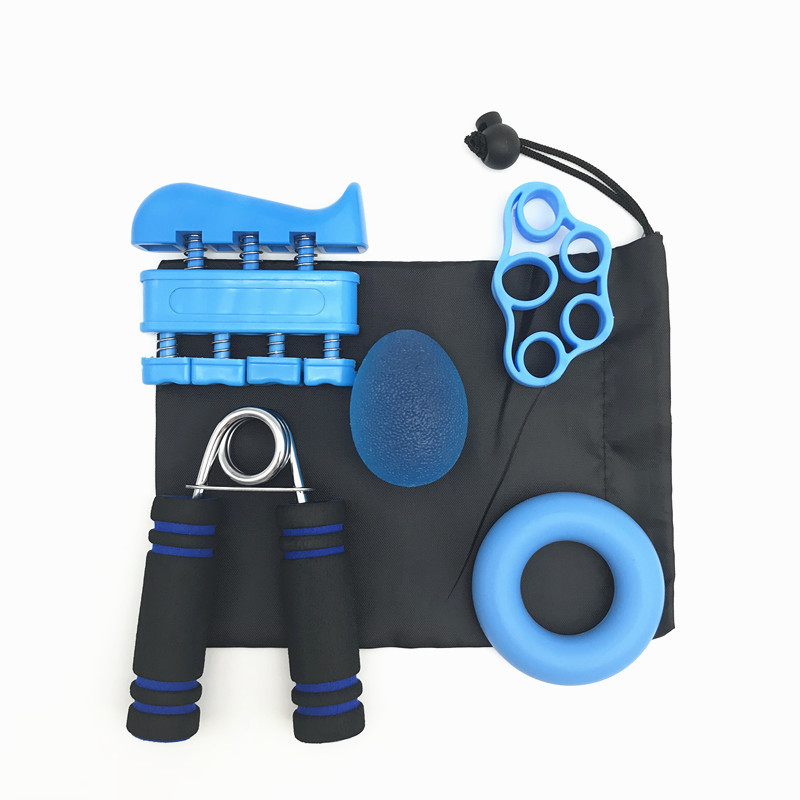 握力器拉力器5件套 A字握力器 海豚双向手指训练器 鸡蛋形握力球|ms