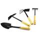 Wholesale wooden handle three-piece planting tools suit shovel hoe rake flower cultivation potted gardening garden tools