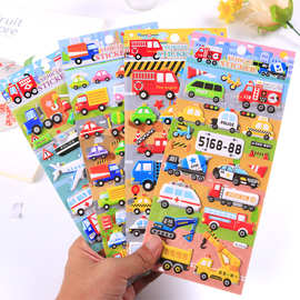 SL-PU泡泡贴纸立体3d儿童贴画各种汽车图案手机装饰贴日记贴纸
